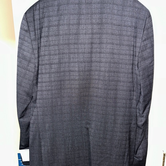 NWT Men's 40R Charcoal Plaid Kenneth Cole 2 Piece Suit - Picture 6 of 6